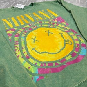 NIRVANA  Smile Overdyed Sweatshirt